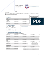 Application Form For Cyber Crime Investigation