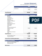 Income Statement for Graphic Store