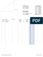 Time Tracking Template for stock