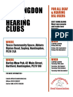 Huntingdon Deaf Club Poster