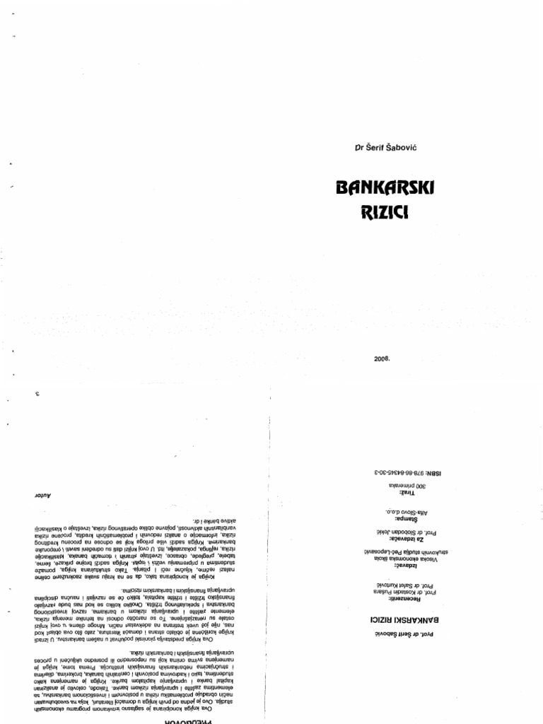 Bankarski Rizici | PDF
