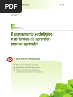 O Pensamento Sociológico e as Formas de Aprender-Ensinar-Aprender