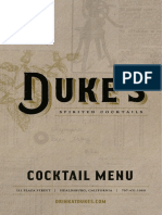 Duke's Cocktail Menu 