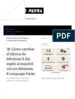 ? Cómo Cambiar El Idioma de Windows 8 Del Inglés Al Español - Con Los Windows 8 Language Packs - Marcelo Pedra PDF