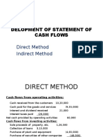 Delopment of Statement of Cash Flows: Direct Method Indirect Method