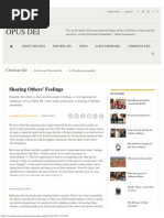 Sharing Others' Feelings - Opus Dei