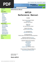 ANTLR Reference Manual