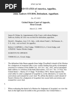 United States v. John Andrew Sturm, 870 F.2d 769, 1st Cir. (1989)