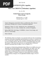 United States v. Mary Lou Chestna, 962 F.2d 103, 1st Cir. (1992)