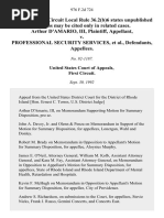Arthur D'amario, III v. Professional Security Services, 976 F.2d 724, 1st Cir. (1992)