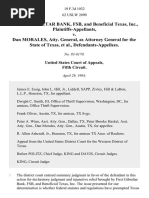 First Gibraltar Bank, FSB, and Beneficial Texas, Inc. v. Dan Morales, Atty. General, As Attorney General For The State of Texas, 19 F.3d 1032, 1st Cir. (1994)