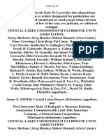 Crystal Lakes Condominium Clubhouse Units Association Nancy Barbour Greg Bauska Robert Bennett D/B/A Century Floor Covering Chris Berg Pat Casey Donna Farrier Curt Farrier Katherine S. Gallagher Phyllis D. Garbutt Frank H. Gebhardt Margaret A. Gebhardt Leroy A. Gosselin Shirley M. Gosselin Ian Stuart Graham Charles Grassechi Rita Grassechi Kenneth M. Greentree Jan R. Horejsi Patrick Farrelly William Kabeary Raymond Kleinsasser Elwood A. Kinsella John Lence Tom MacMillian Dennis J. Morris Par Inc. Nadine Quilling Richard F. Smith Dan Sollom William R. Welsh Douglas L. Purdy Louise R. Raff Delano Ryan Laurena Ryan Robert Taylor Ronald Torstenson Peter Rossburger Paul D. Wachholz, D/B/A Wakewood Land & Tree Co., Whitefish Credit Union Don Whitmore Deloris M. Young Ethel Wells Milodragovich, Dale & Dye, P.C. David M. Hadly v. James E. Smith Crystal Lakes Resort, and First Interstate Bank of Kalispell, a Montana Banking Association Commonwealth Land Title Insurance Company, a Pennsylvania C