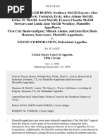 Mary Drucilla McGill Burns Kathleen McGill Enyart Alice Ann McGill Erck Frederick Erck Alice Adams McGill Esther D. McGill Scott McGill Francis Claudia McGill Stewart and Linda Jane McGill Weakley, First City Bank-Gulfgate Mbank Alamo and Interfirst Bank Houston, Intervenor v. Exxon Corporation, 158 F.3d 336, 1st Cir. (1998)