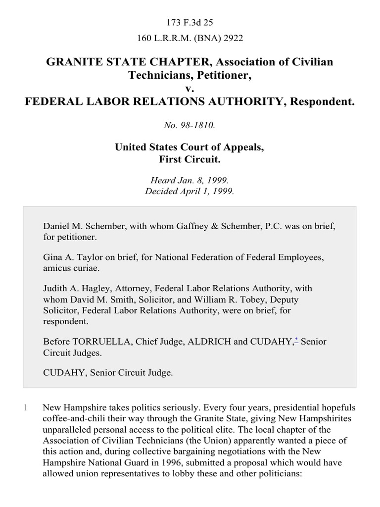 Granite State Chapter, Association of Civilian Technicians v. Federal