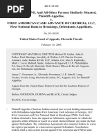 Charlene Jenkins, and All Other Persons Similarly Situated v. First American Cash Advance of Georgia, LLC, First National Bank in Brookings, 400 F.3d 868, 1st Cir. (2005)