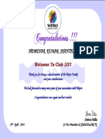 Welcome to Club 10 at Wipro