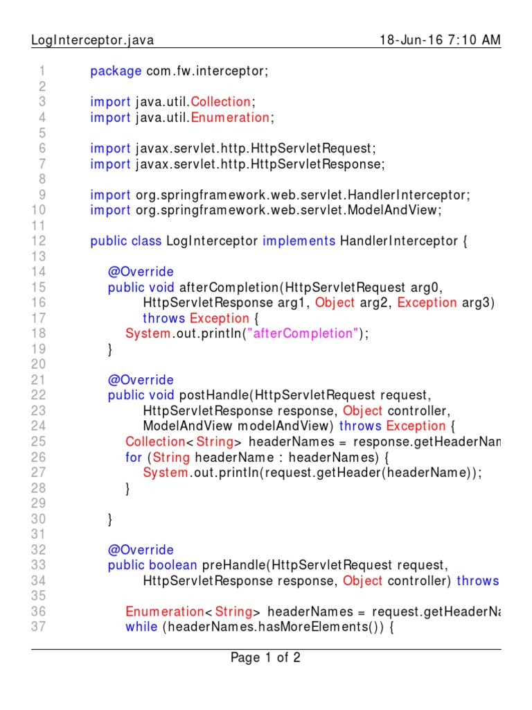 Java Spring Log Interceptor Example | PDF | Teaching Methods & Materials