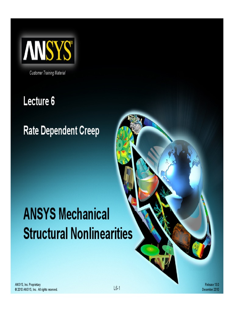 Mechanical-Nonlin 13.0 Ch06 Rate Dependent Creep | PDF | Creep ...