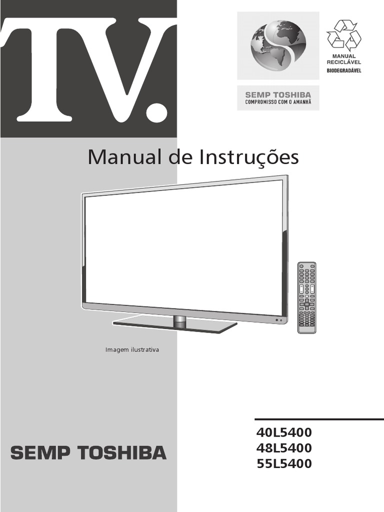 Manual Tv Toshiba HDMI Televisão Digital