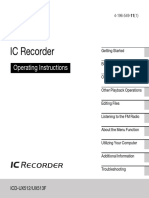 IC Recorder: Operating Instructions