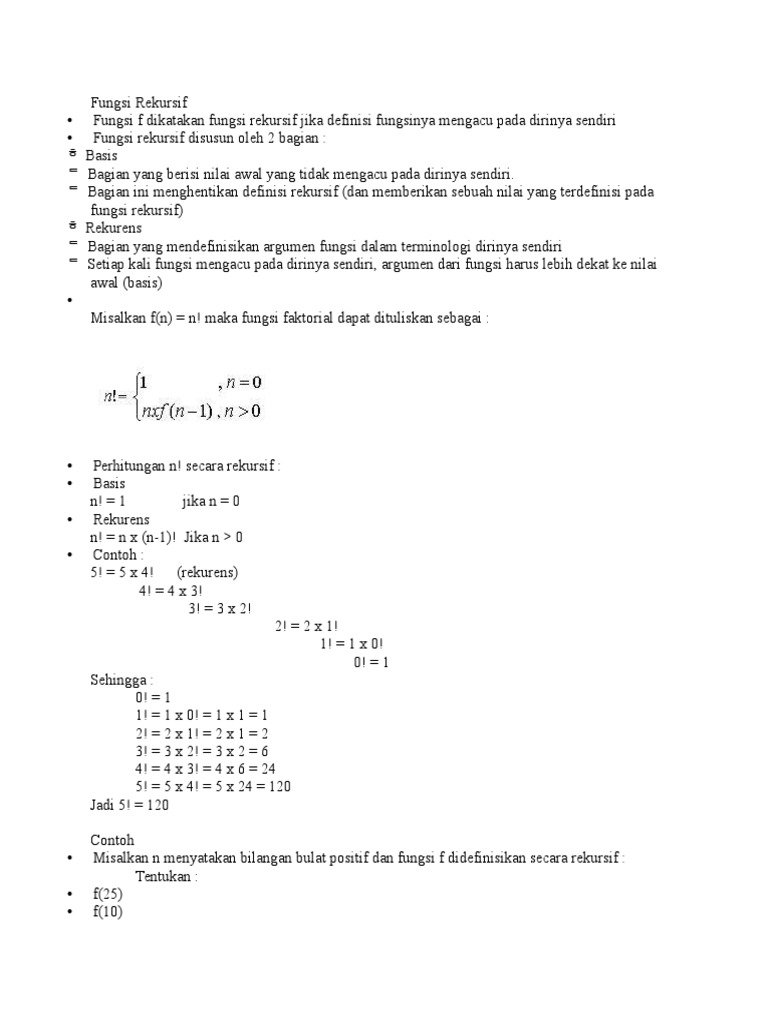 Fungsi Rekursif | PDF