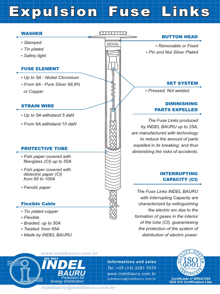Expulsion Fuse Links Overview | PDF | Fuse (Electrical) | Silver