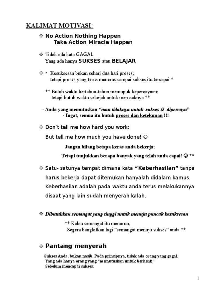 Kata Motivasi Dare 2 Succeed