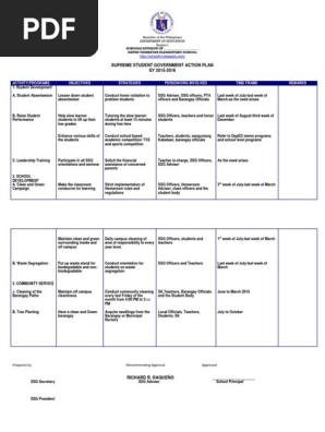 Action Plan SSG