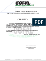 Certificado Confal