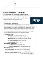 Probability for Dummies Cheat Sheet for Dummies