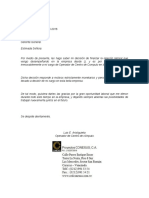 Carta de Renuncia