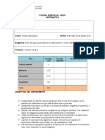 Bimensual Lista 8º