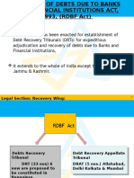 Recovery of Debts Due To Banks and Financial