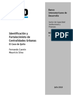 Identificación y Fortalecimiento de Centralidades Urbanas El Caso de Quito
