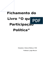 Fichamento "O Que É Participação Política" de Dalmo Dallari