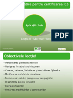 IC3 Lecția 08 - Microsoft Word - Cu Ex PDF