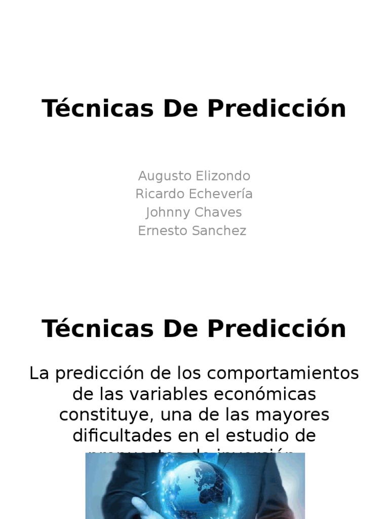 Técnicas de Predicción Económica | PDF | Investigación de mercado ...