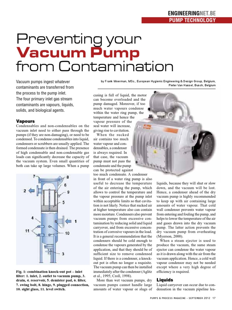 Vacuum Contamination Filtration Pump