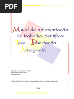 Manual de Apresentação de Trabalho Científico - Tese, Dissertação, Monografia (IBB)