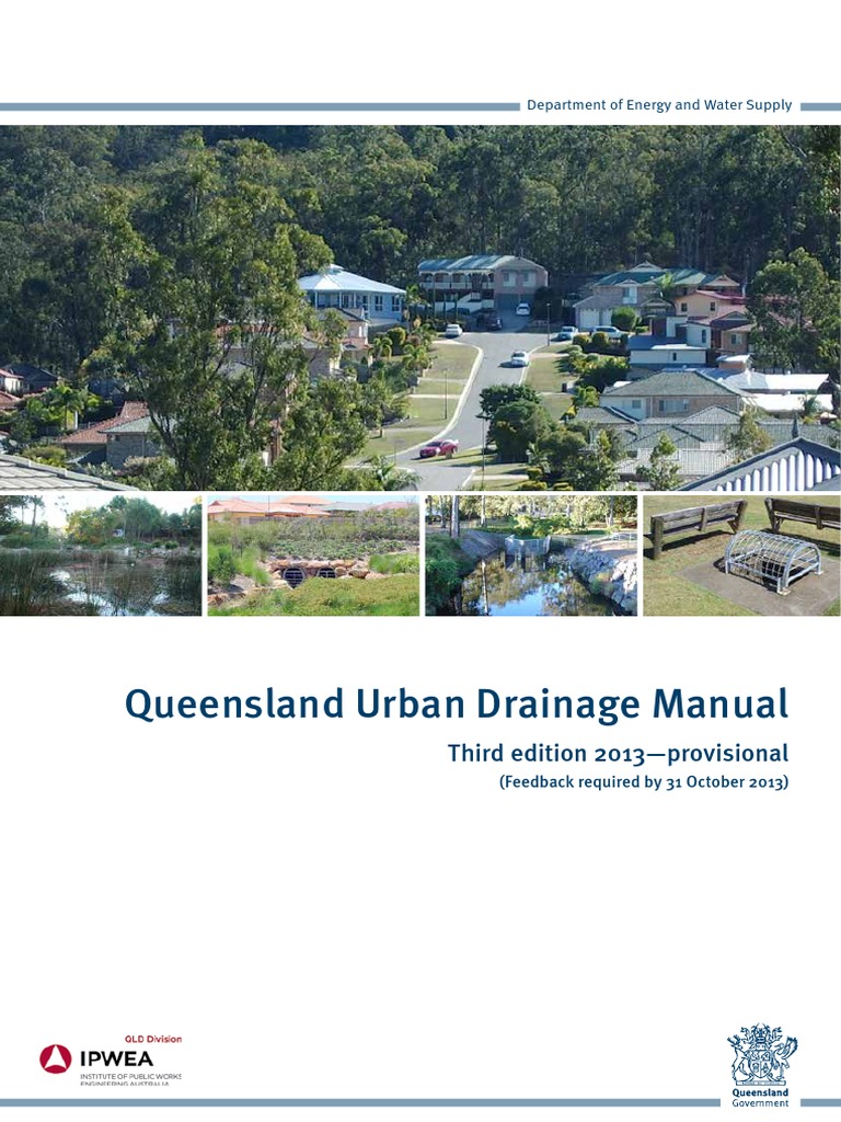 Queensland Urban Drainage Manual.pdf Stormwater Drainage Basin