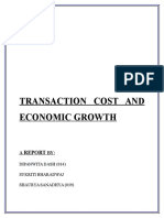 Transaction Cost and Economic Growth: Dipanwita Dash (014) Sukriti Bharadwaj Shaurya Sanadhya