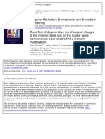 The effect of degenerative morphological changes of the intervertebral disc on the lumbar spine biomechanics