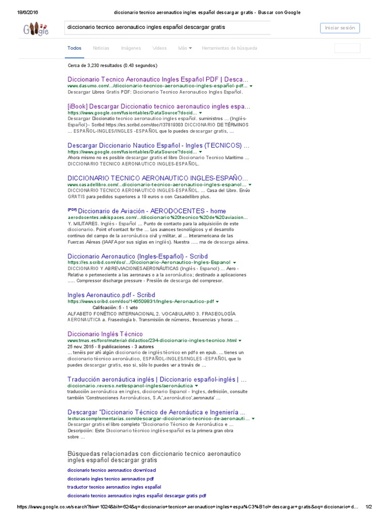 Diccionario Tecnico Aeronautico Ingles Espanol Descargar Gratis Buscar Con Google Diccionario Aeroespacial