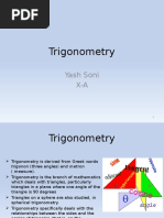 Trigonometry: Yash Soni X-A