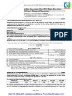 CA Final Financial Reporting Suggested Answers May 2015 2