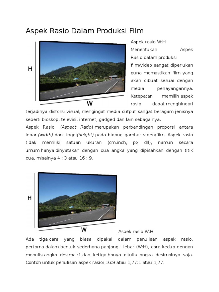 Aspek Rasio Film dan Media Penayangan | PDF