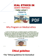 MEDICAL ETHICS INRESEARCH PROPOSALS  ( Indian contest )    