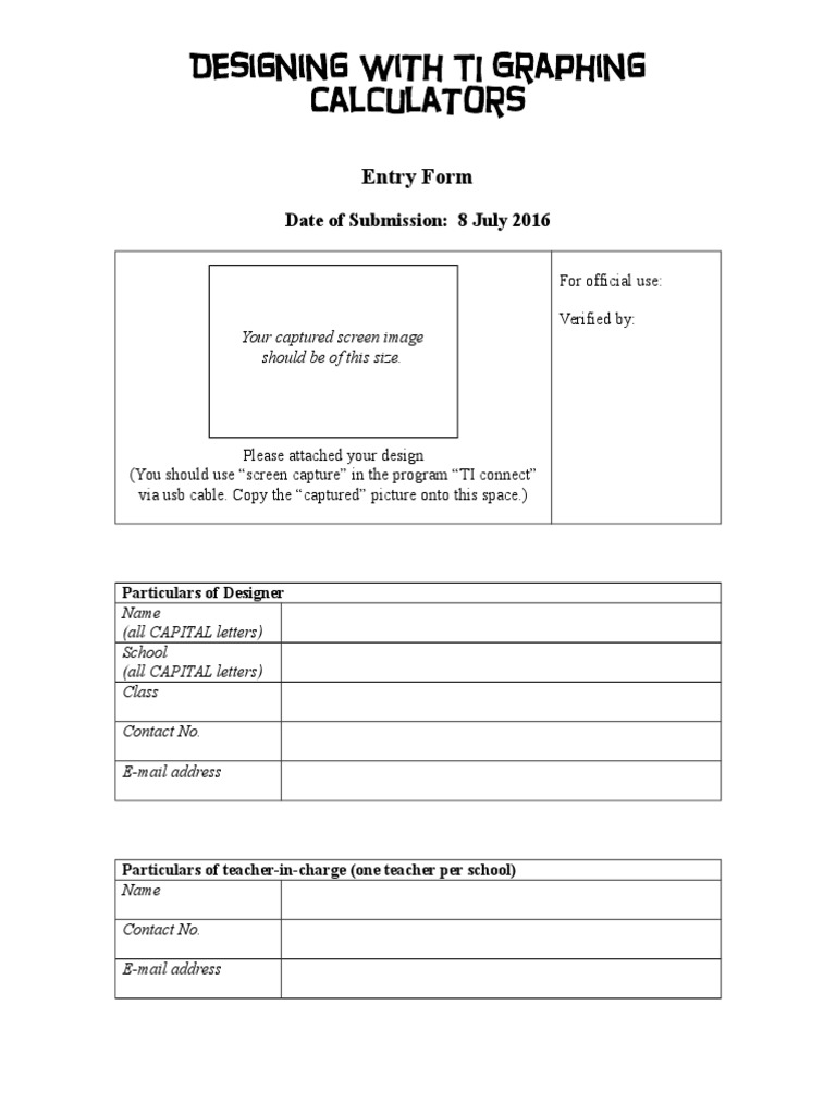 TI Calculator Design Contest | PDF