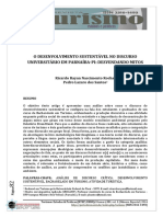 O Desenvolvimento Sustentável No Discurso Universitário em parnaíba-PI: Desvendando Mitos