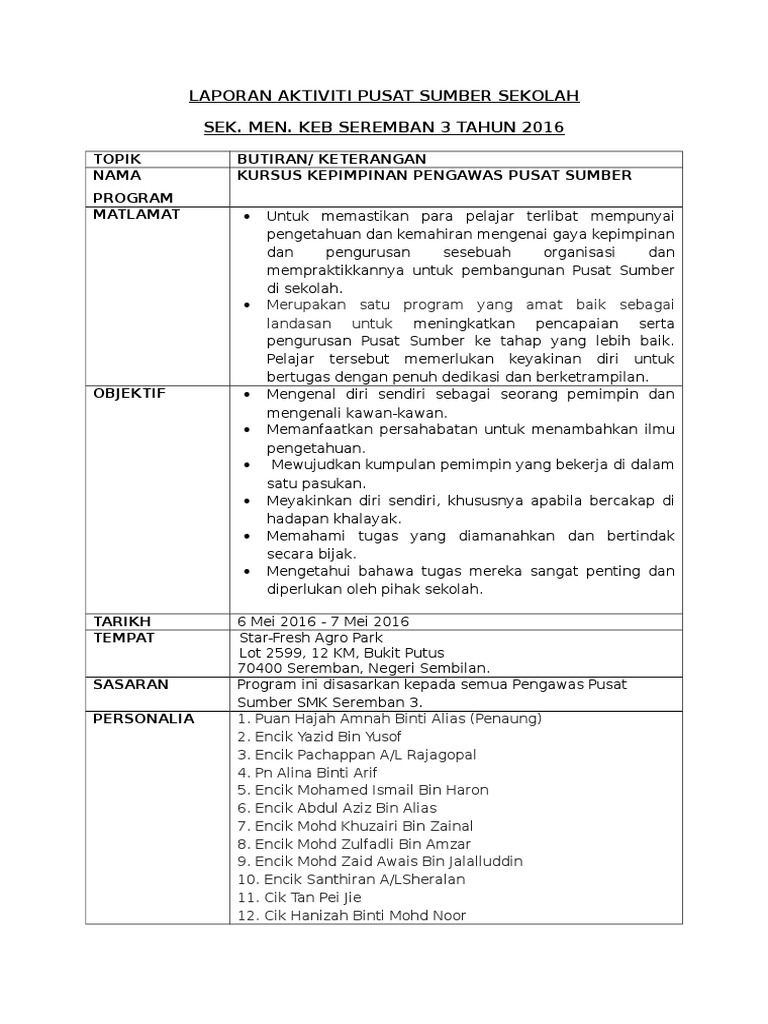 Laporan Kursus Pss (Post Mortem)  PDF